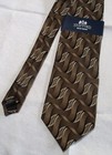 Nwt Stafford Geometric  Silk Neck Tie  Neck Wear Necktie Neutral Colors Design