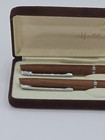 Vintage Hallmark Wood Pen And Mechanical Pencil Set Walnut 
