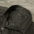 7 Diamonds Men   s Black Embroidered Long Sleeve Button Up Shirt Size M