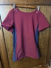Scrub Shirt Size Xs Easy Stretch Classy Burgundy And Navy Color