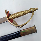 Revolutionary War Reenactor Continental Army Officers Sword W  Brass Guard Repro