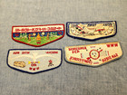 Lot Of 4 Order Of The Arrow Lodge Flaps 129 108 410 436   All Mint Oa Pre-fdl