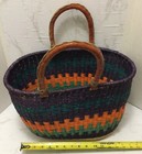 Woven Traditional African Bolga Basket With Double Handles Large
