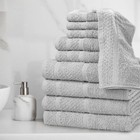 Mainstays 10 Piece Bath Towel Set With Upgraded Softness   Durability  Grey