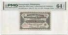 1876 Philadelphia Pa  1776 Centennial International Exhibition Ticket  Pmg 64
