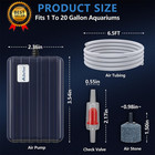 Aquarium Air Pump Compact Fish Tank Air Pump Quiet Aquarium Bubbler Aerator Buck
