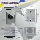 50 Amp 125 250v Rv Power Outlet Box  Enclosed Lockable Weatherproof  Nema 14-50r