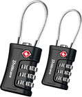 2 Pack Tsa Approved Luggage Locks  Combination Travel Cable Padlock  3-digit Wat