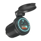 Dual Ports Motorcycle Moblie Phone Gps Charger Fast Charging Socket With Wire