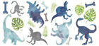 Watercolor Dinosaur Peel Stick Wall Decals Kids Nursery Room Decor Stickers Art