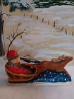 Chalkware Jaburgh Santa In Sleigh With Reindeer  Not Vaillancourt   Read Info