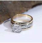 3 00 Ct Cushion Cut Real Moissanite Engagement Ring 14k Yellow Gold Plated