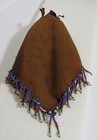 Antique Old Dried Out Native American Beaded Leather Pouch As-is Vintage