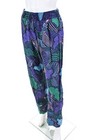 Warm Womens High Rise Flared Leg Print Love Street Pants Blue Size M 13065983