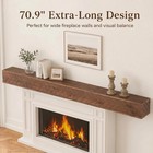 70 9  Solid Wood Fireplace Mantel Shelf  Modern Long Wall Mounted Floating Shelf