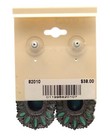 Circa 1900 Turquoise Teardrop Crystal Silver Dangle Post Earrings 2 1 4  New