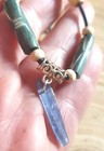 Raw Crystal  Choker  Kyanite Vintage Tribal Bead Necklace