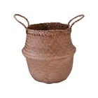Lot Of 25 Woven Seagrass Belly Basket Planter Storage Container 11 Inch Medium