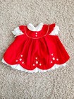 Vintage 80 s Baby Girl Dresses Lot Of Two Velvet 2 Pieces Sets 6-9 Months Lot 