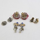 Lot Of 4 Vintage Clip On Earrings