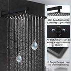 Black Shower Faucet Set 8 rainfall Shower Head Combo System With Mixer Valve Kit