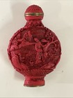 Vintage Oriental Snuff Bottle - Red