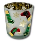 Yankee Candle Christmas Stockings Votive Holder Display With Singing Carols