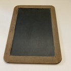 Antique Double Sided Dark Wooden Slate Childs Chalkboard Early 1900s