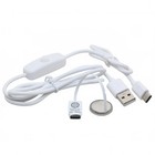 4pcs Type-c To Cr2032 Dummy Battery Adapter Thin Ffc Cable With Usb Cable On off