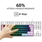 Snpurdiri 60  Wired Gaming Keyboard  Small Rgb Backlit Membrane Gaming Keyboa   