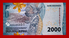 2 000 Rupiah 2022 Indonesia Unc Note - Signatures  Warjiyo   Indrawati  p-163a 