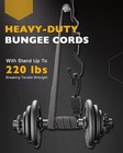 4pcs Adjustable 60inch Heavy-duty Flat Bungee Cords W  Hooks For Outdoor Truck