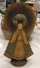 Antique Virgin Mary Lady Of Solitude 20th C  Mexican Folk Art 12  Wood   Signed