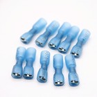 100pcs 16-14gauge Heat Shrink Blue Wire Connectors Crimp Spade Female Terminals