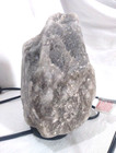 Himalayan Natural Gray Salt Lamp 8 25    Tall Crystalline Chunk W  Wood Base
