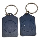 Vtg Metal Key Fob Volvo Dark Blue W Red Logo Lot Of 2 Read  