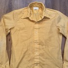 Vintage 70s Merton Dress Shirt Gold Disco Tapered Darts Usa Union Mod Mens Xs