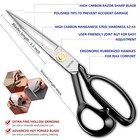 Fabric Scissors Tailor Sewing Shears - 9 Inch Heady Duty Scissors For Fabric    