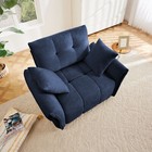 47  Ergonomic Single Seater Sofa With High-resilience Support Cushions And Throw