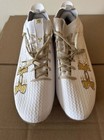 Under Armour Men   s 15 Blur Smoke 2 0 Mc Lacrosse Cleats White gold 3026330-106
