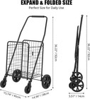 110 Lbs Folding Shopping Cart Utility Trolley Laundry Grocery Basket Cart Us