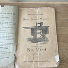Original Instruction Booklet Singer Sewing Machine  27-4 May 18  1904