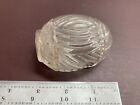 Vintage Art Deco Style Clear Glass Bird Cage Feeder  Seed Water Bowl Usa