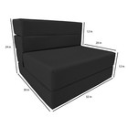 Lounger Folding Foam Mattress  Portable Sleepover Sofa Bed 6 X 32 X 80 Black