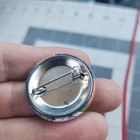Vtg Fat Heads Brewery 1 25  Round Button Pin Pinback Blue Metal 90s