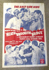 The East Side Kids Neath Brooklyn Bridge 1940 s Movie Poster 27x41 