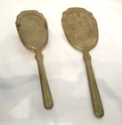 Vintage Vanity Brass Brush And Mirror Set Removeable Brush And Mirror