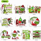 10 Sheets Christmas Iron On Transfers For T-shirts  Heat Transfers Vinyl  Chr   