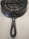 Restored Antique Flip Over Cast Iron Waffle Maker 6 8 9 Wood Stove Flip Flop