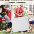 White 6 Foot Folding Table fold-in-half Plastic Table  Picnic Party Camp Tables